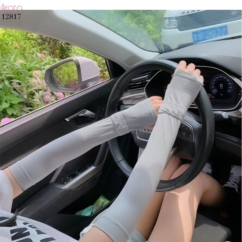 Tay áo lụa băng chống nắng Nam Nữ,vải mềm mịn mát lạnh thoải mái, ngăn chặn tia cực tím 12817