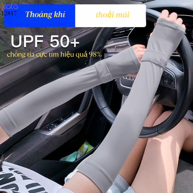 Tay áo lụa băng chống nắng Nam Nữ,vải mềm mịn mát lạnh thoải mái, ngăn chặn tia cực tím 12817