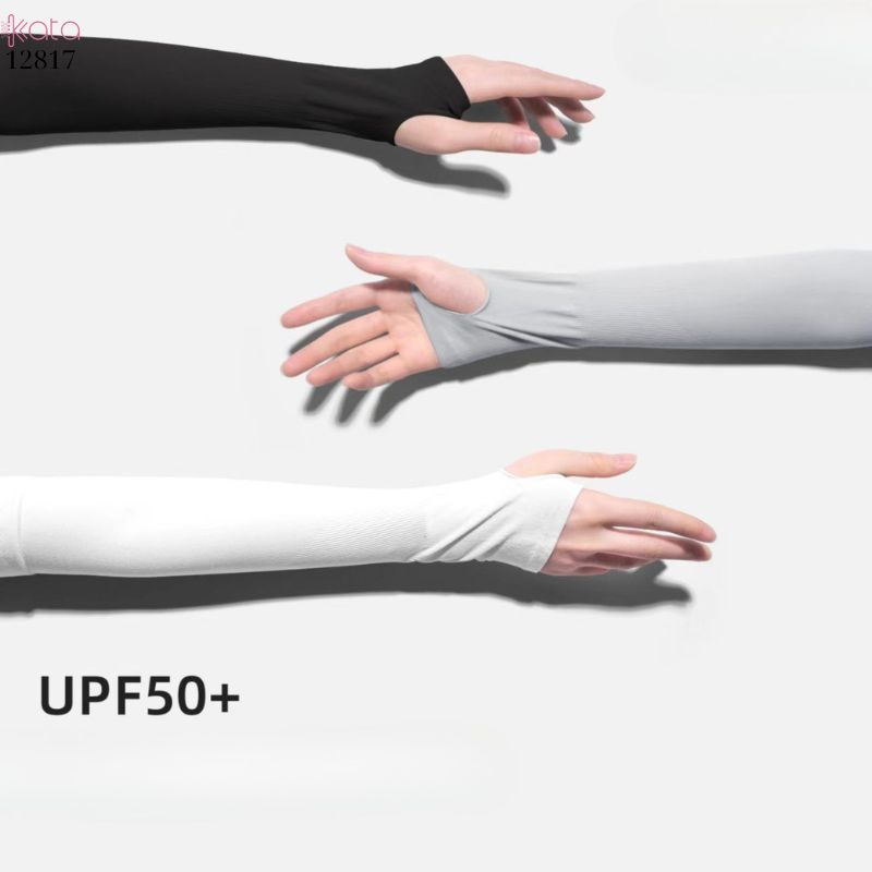 Tay áo lụa băng chống nắng Nam Nữ,vải mềm mịn mát lạnh thoải mái, ngăn chặn tia cực tím 12817