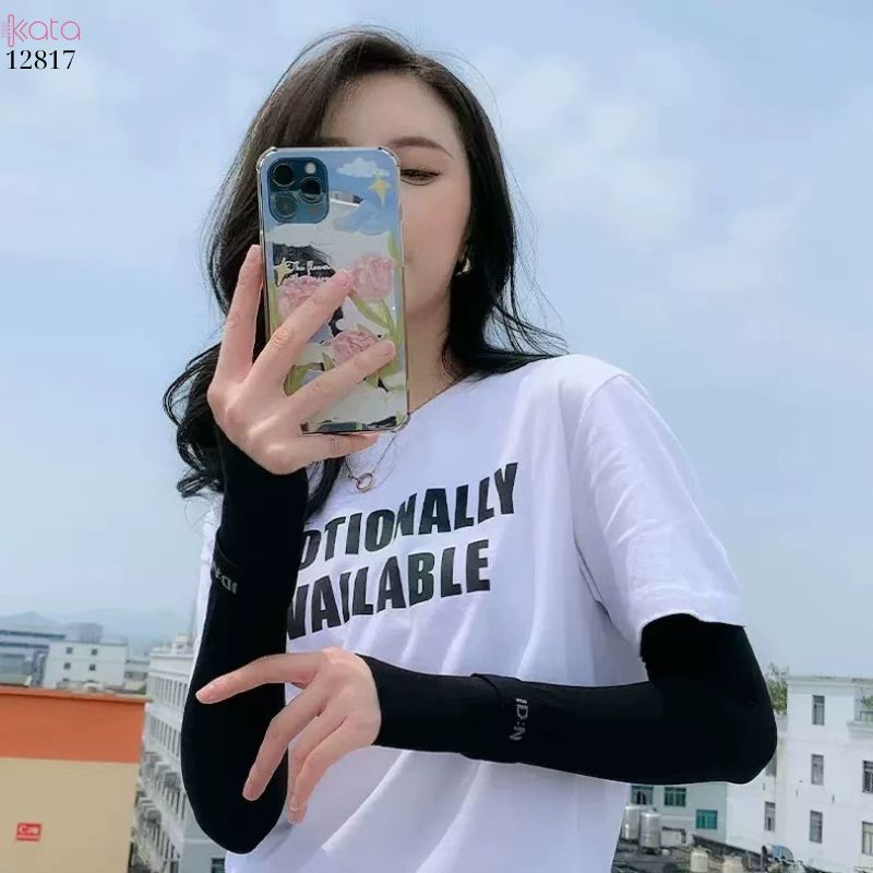 Tay áo lụa băng chống nắng Nam Nữ,vải mềm mịn mát lạnh thoải mái, ngăn chặn tia cực tím 12817