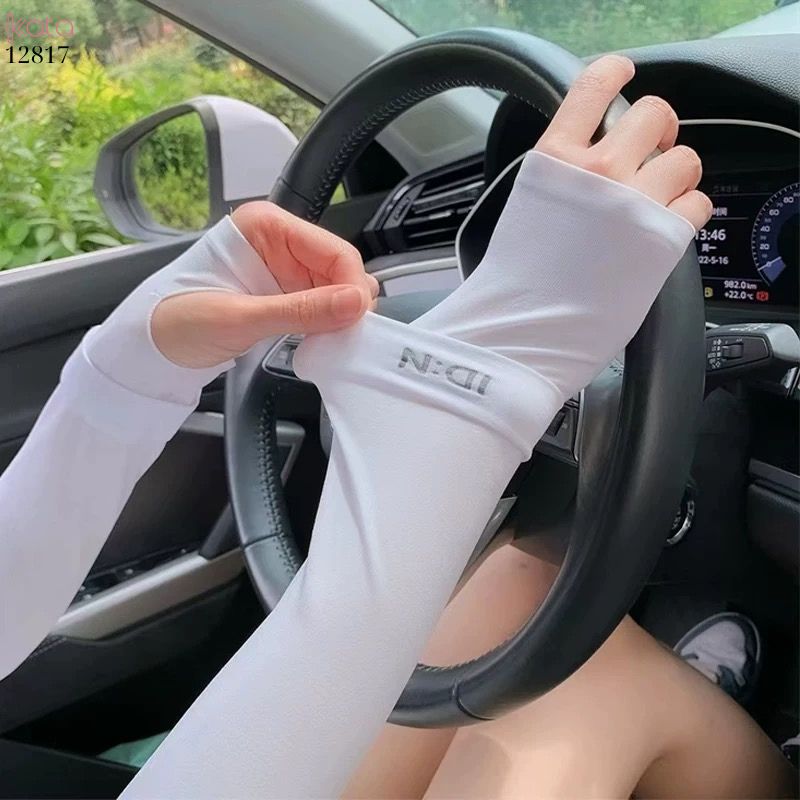 Tay áo lụa băng chống nắng Nam Nữ,vải mềm mịn mát lạnh thoải mái, ngăn chặn tia cực tím 12817