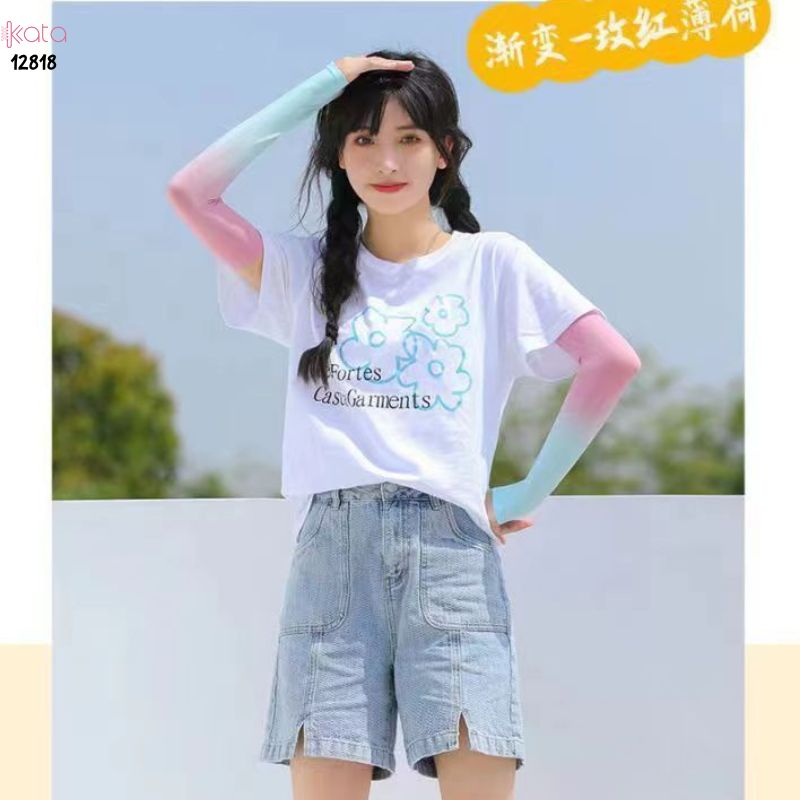 Tay áo chống nắng bảo vệ tia cực tím Nam Nữ ,vải lụa băng mềm mịn mát lạnh thoải mái 12818