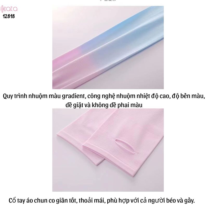 Tay áo chống nắng bảo vệ tia cực tím Nam Nữ ,vải lụa băng mềm mịn mát lạnh thoải mái 12818
