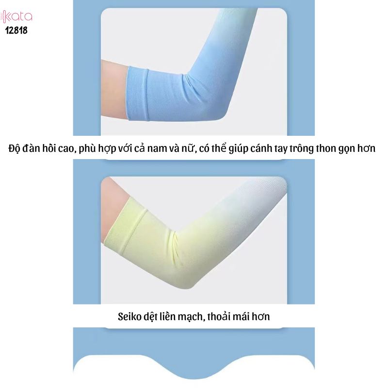 Tay áo chống nắng bảo vệ tia cực tím Nam Nữ ,vải lụa băng mềm mịn mát lạnh thoải mái 12818