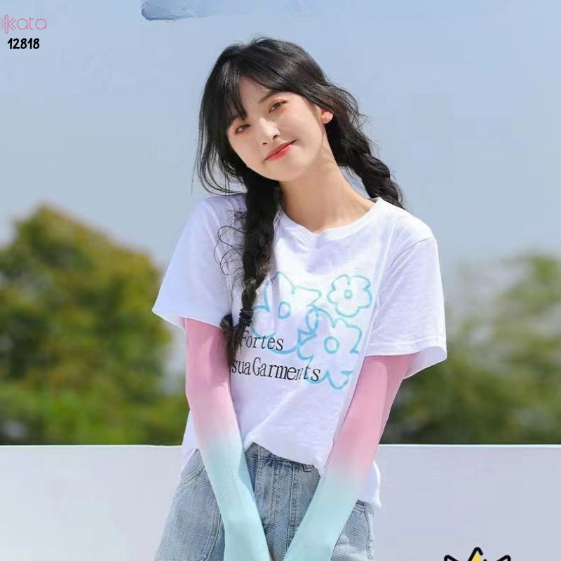 Tay áo chống nắng bảo vệ tia cực tím Nam Nữ ,vải lụa băng mềm mịn mát lạnh thoải mái 12818