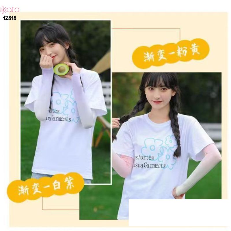 Tay áo chống nắng bảo vệ tia cực tím Nam Nữ ,vải lụa băng mềm mịn mát lạnh thoải mái 12818