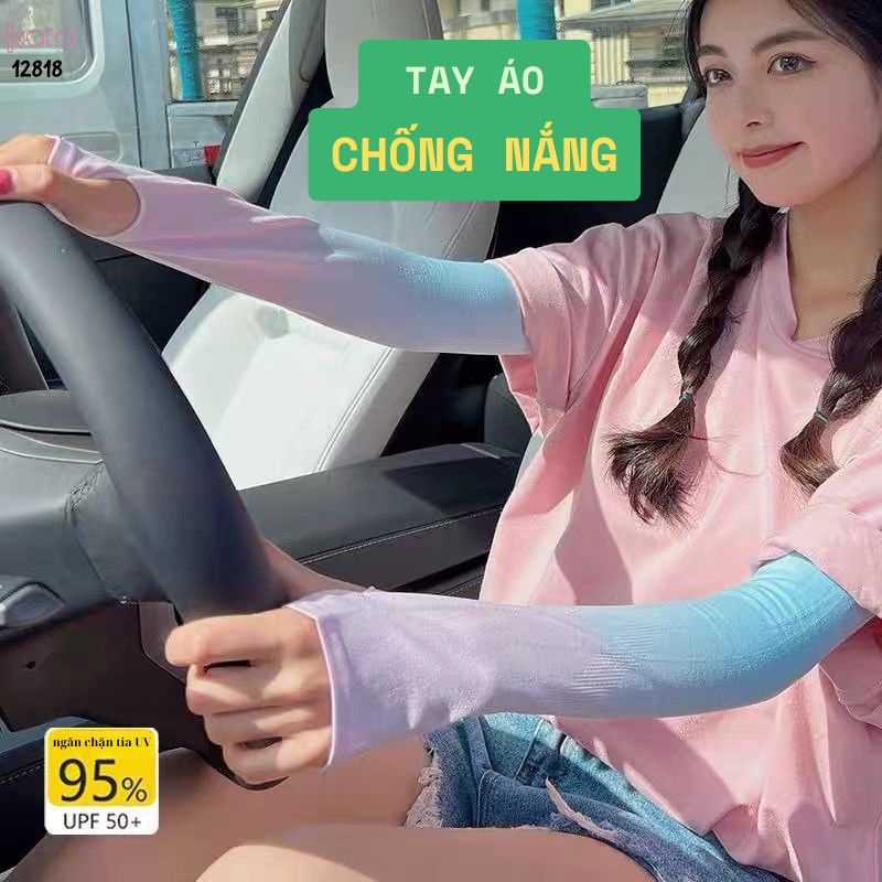 Tay áo chống nắng bảo vệ tia cực tím Nam Nữ ,vải lụa băng mềm mịn mát lạnh thoải mái 12818