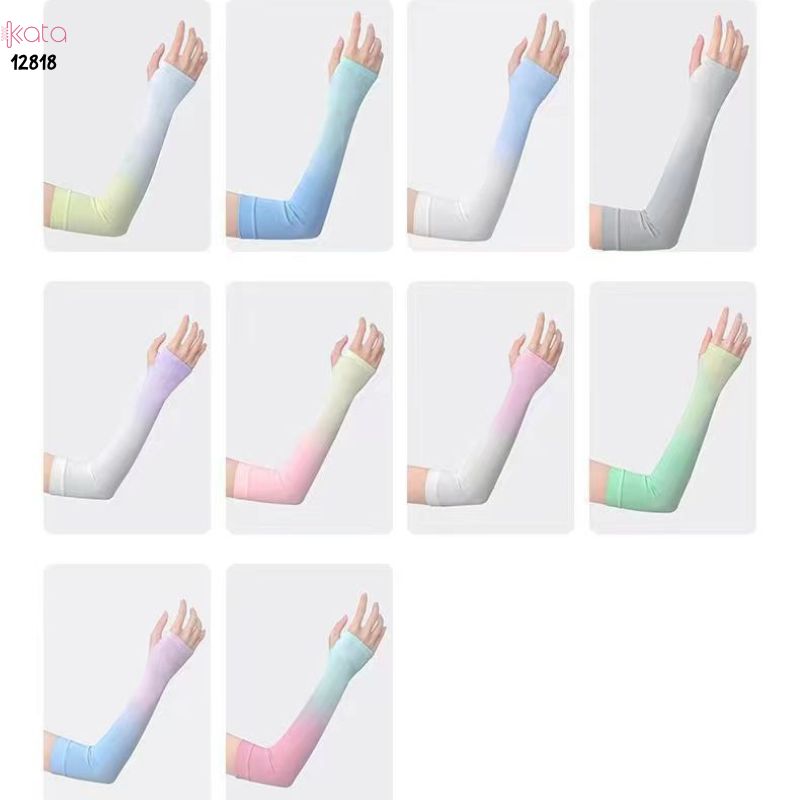 Tay áo chống nắng bảo vệ tia cực tím Nam Nữ ,vải lụa băng mềm mịn mát lạnh thoải mái 12818