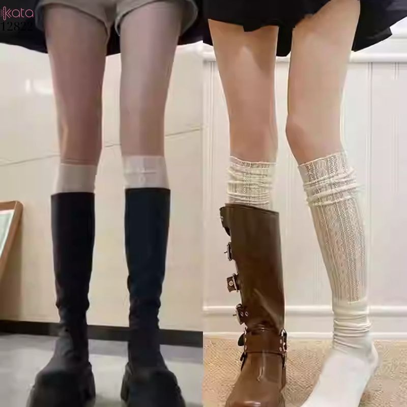 Ống tất đi bốt,tất ren mỏng bắp chân thoáng khí xuân hè 12822