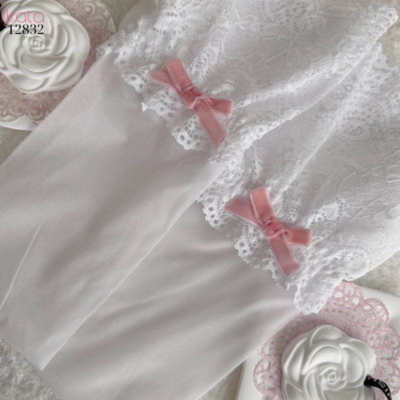 Tất nơ lolita mùa hè,vớ ruy băng mỏng phong cách Nhật Bản 12833