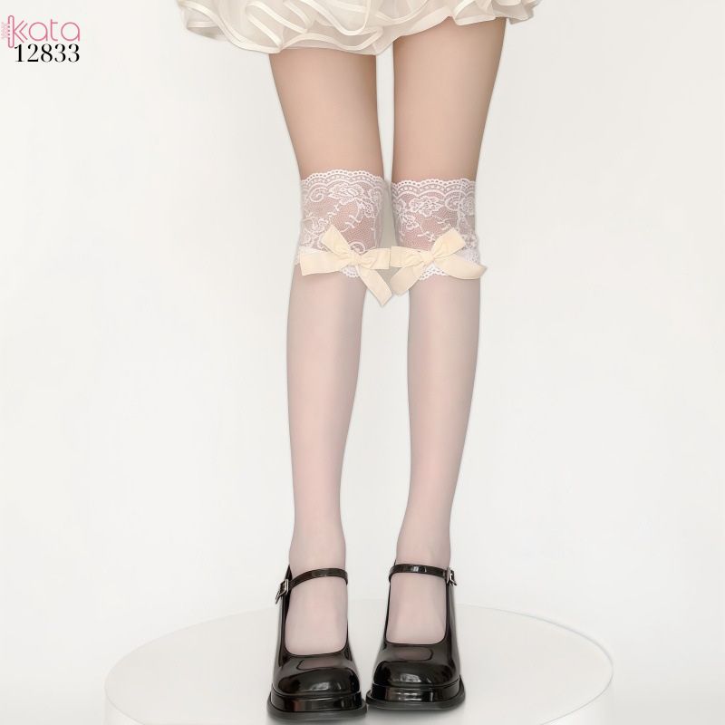 Tất nơ lolita mùa hè,vớ ruy băng mỏng phong cách Nhật Bản 12833