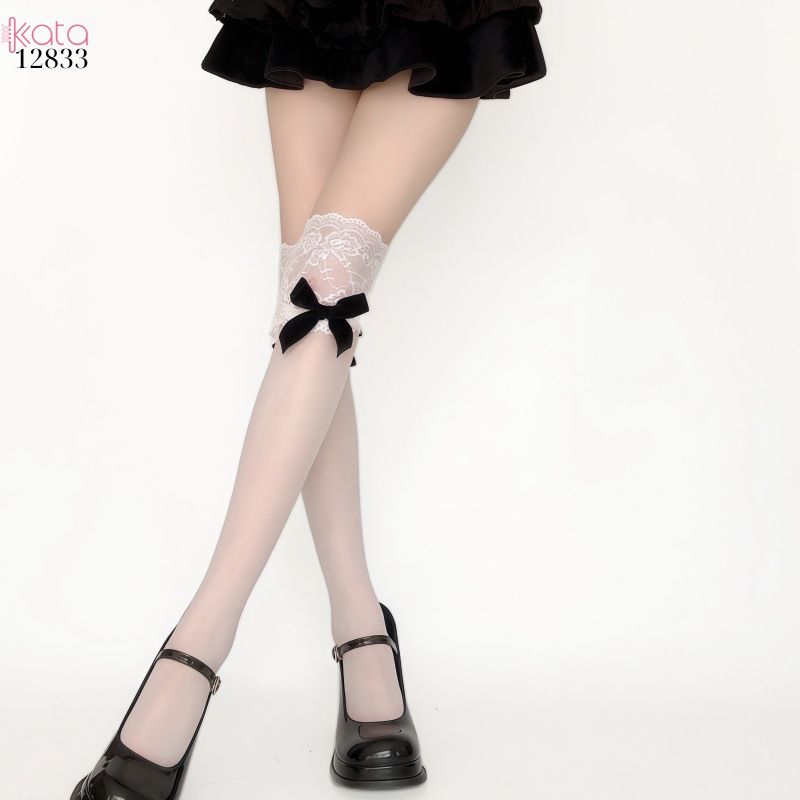 Tất nơ lolita mùa hè,vớ ruy băng mỏng phong cách Nhật Bản 12833