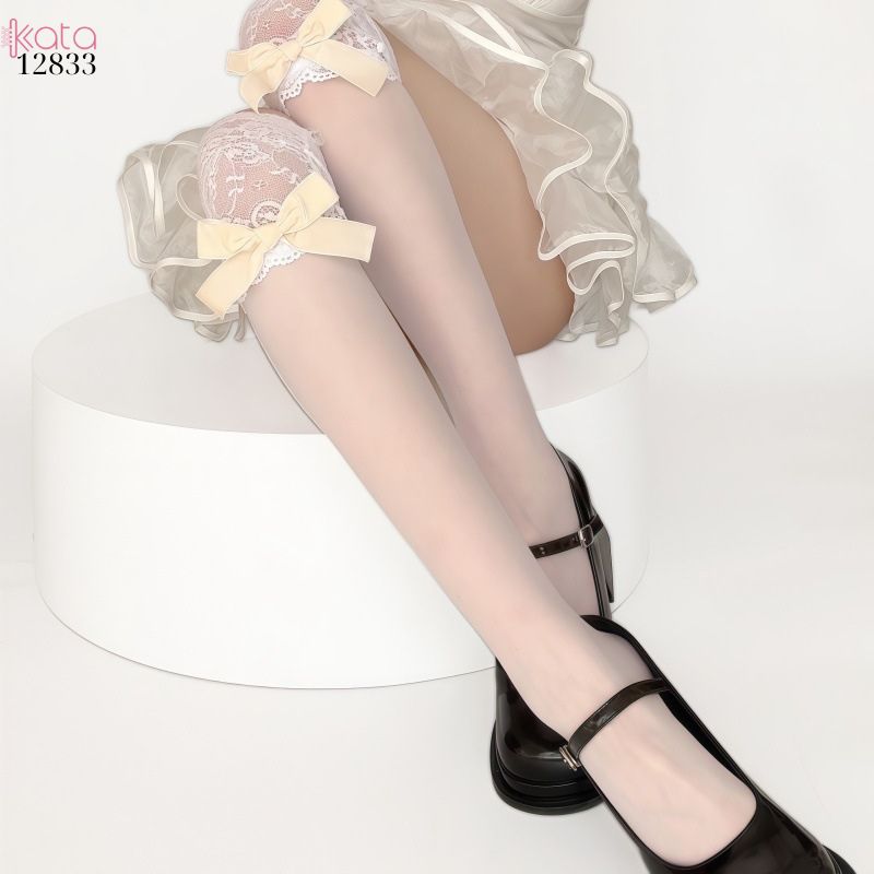 Tất nơ lolita mùa hè,vớ ruy băng mỏng phong cách Nhật Bản 12833