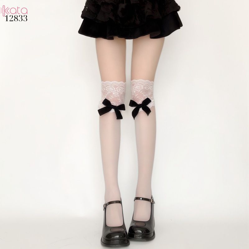 Tất nơ lolita mùa hè,vớ ruy băng mỏng phong cách Nhật Bản 12833