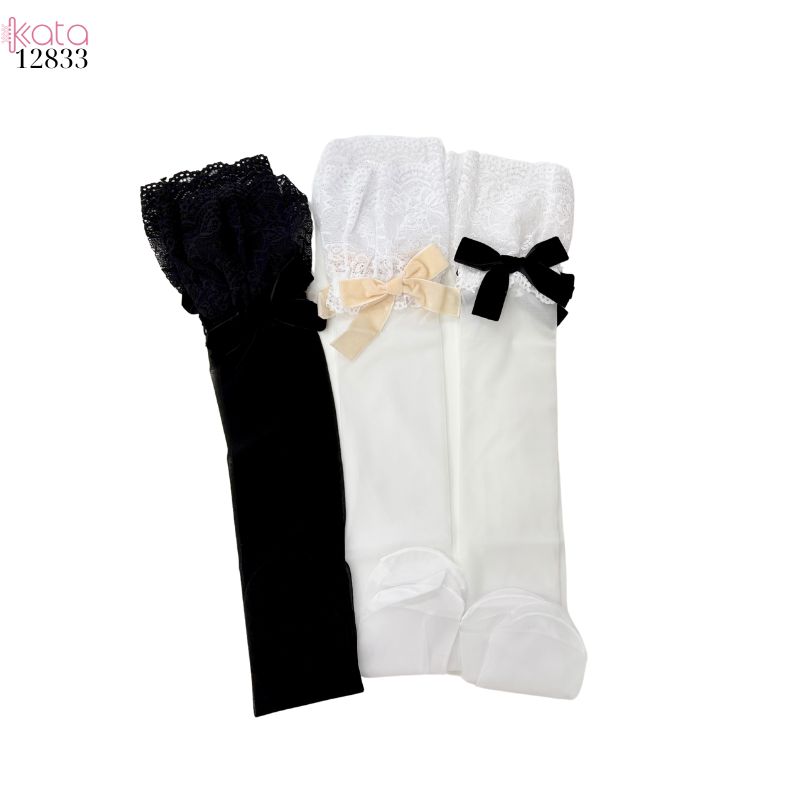 Tất nơ lolita mùa hè,vớ ruy băng mỏng phong cách Nhật Bản 12833