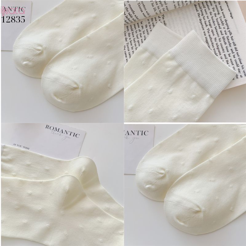 Tất nữ chấm bi xuân hè,vớ giữa bắp chân thấm hút mồ hôi xuân hè 12835