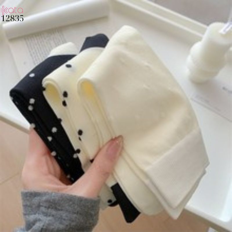 Tất nữ chấm bi xuân hè,vớ giữa bắp chân thấm hút mồ hôi xuân hè 12835