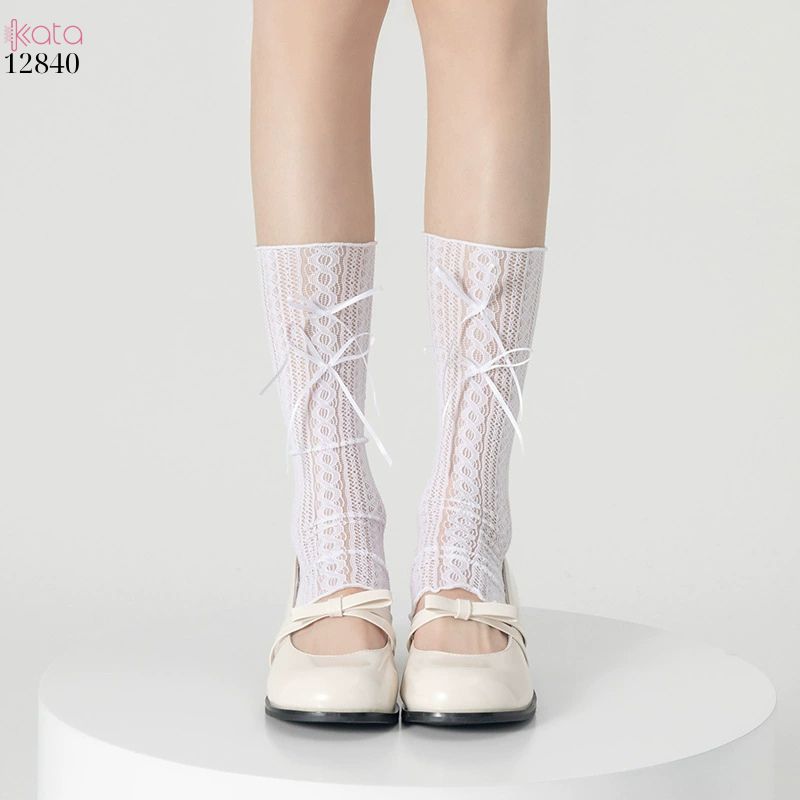 Ống tất thời trang lolita,ống ren nơ dễ thương phong cách Nhật Bản 12840