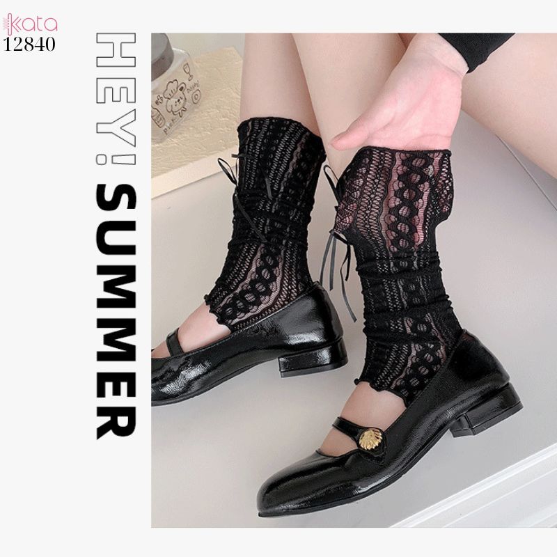 Ống tất thời trang lolita,ống ren nơ dễ thương phong cách Nhật Bản 12840