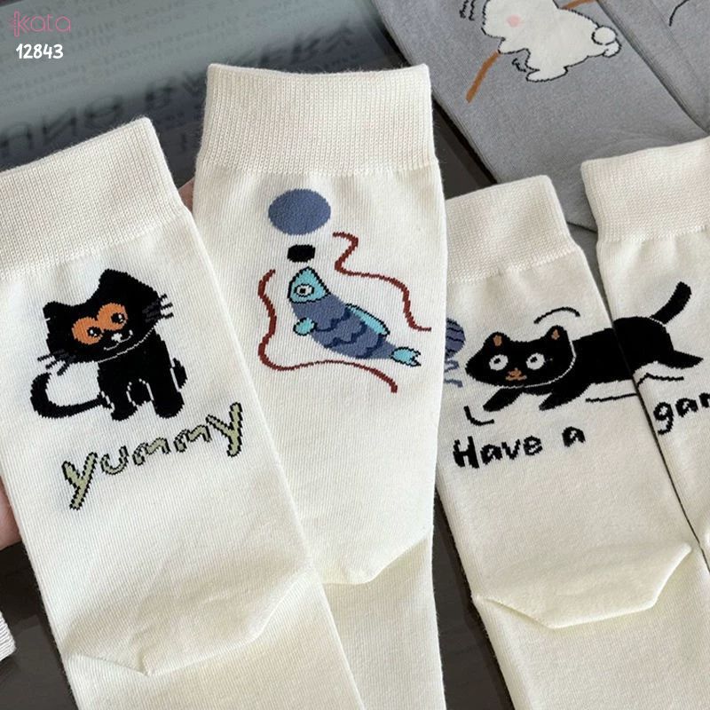 Tất hoạt hình phong cách Hàn Quốc ,vớ nữ giữa bắp chân 12843