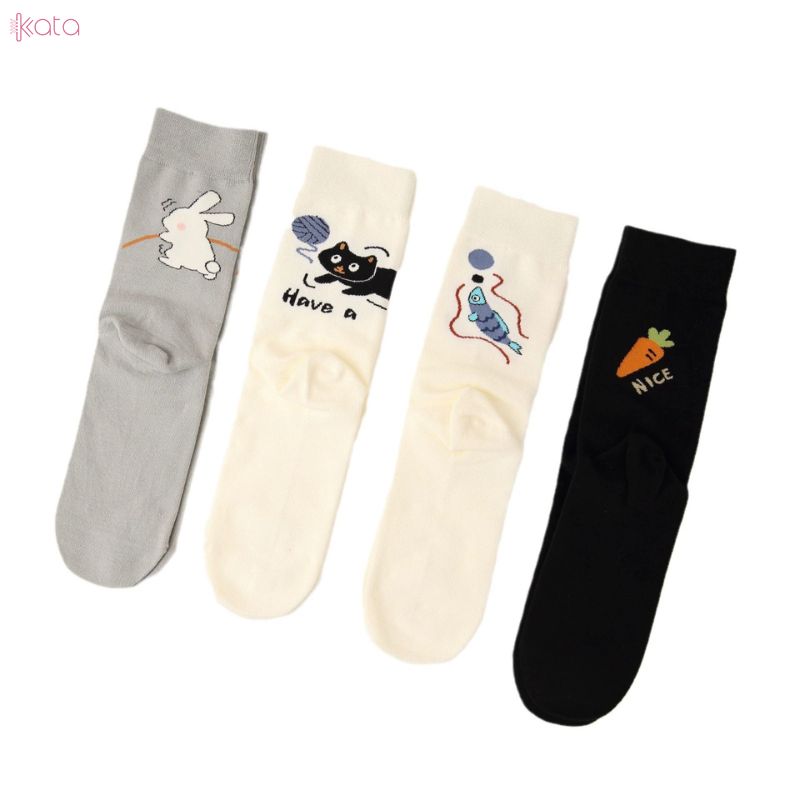 Tất hoạt hình phong cách Hàn Quốc ,vớ nữ giữa bắp chân 12843