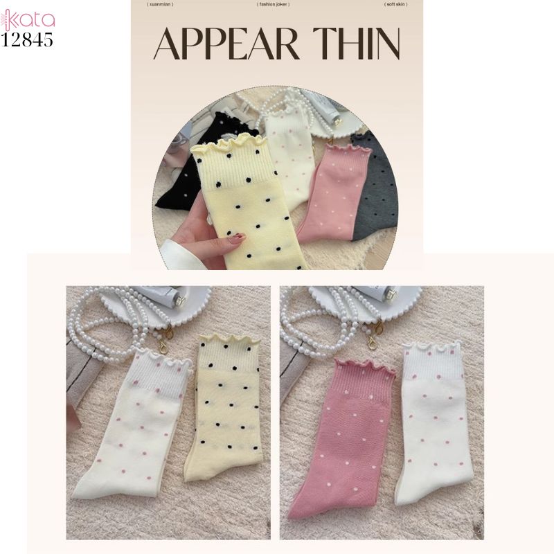 Tất chấm bi mỏng mùa hè,vớ nữ giữa bắp chân 12845