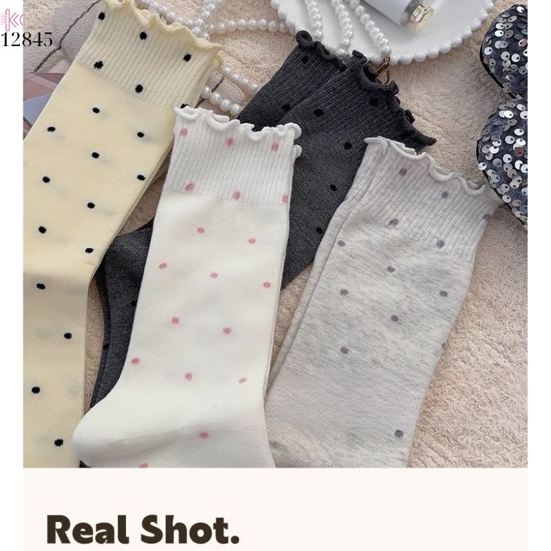 Tất chấm bi mỏng mùa hè,vớ nữ giữa bắp chân 12845