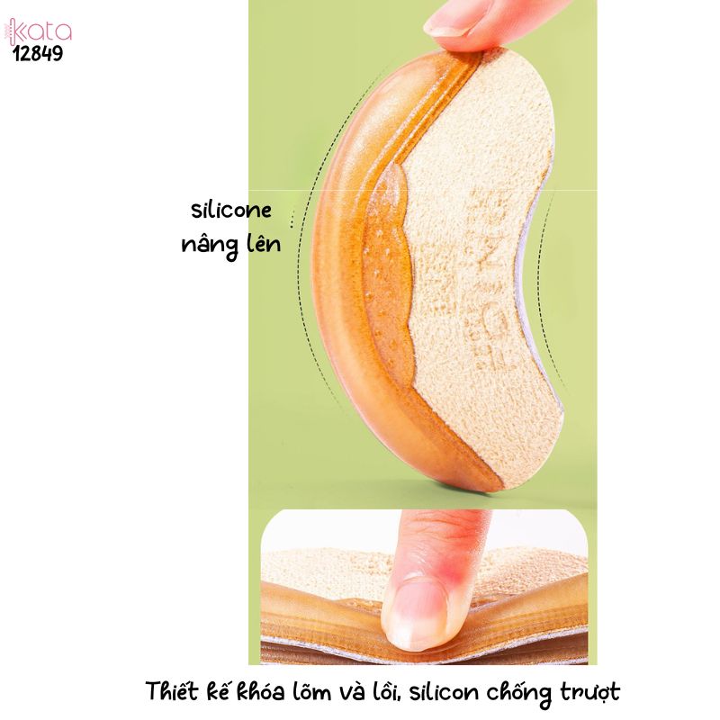 Đệm gót chân bằng da bò cao cấp,chống mòn gót,chống rớt gót giày rộng 12849