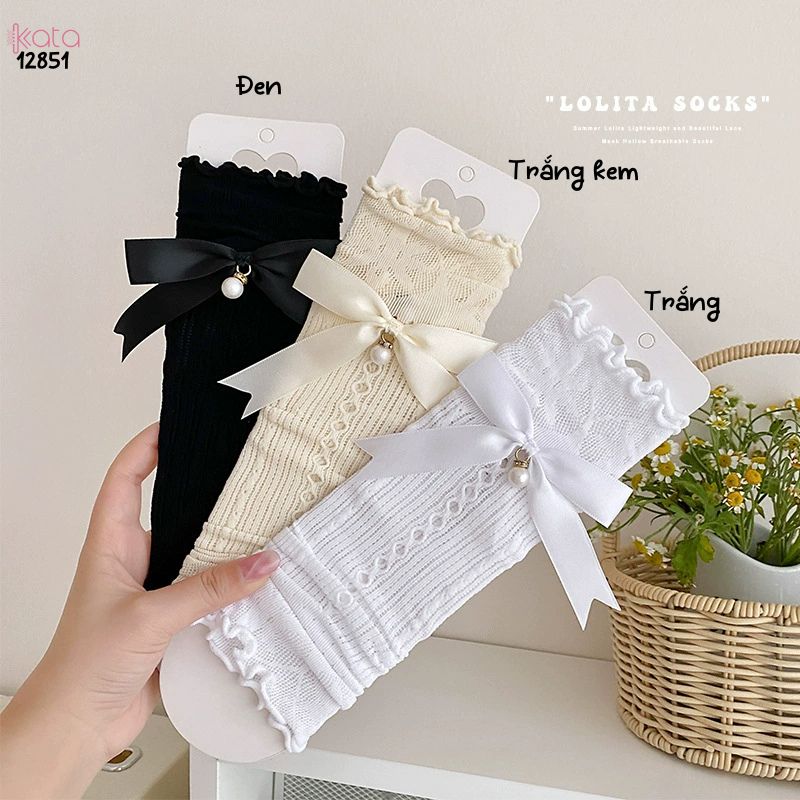 Ống tất ren lolita phong phong cách công chúa,ống tay nơ thời trang nữ 12851