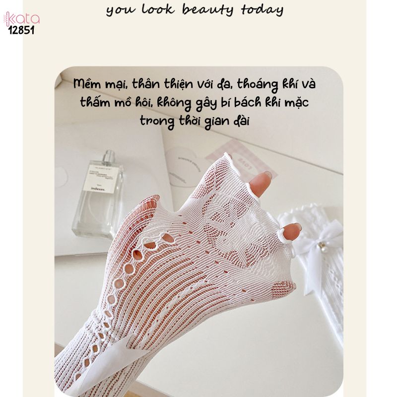 Ống tất ren lolita phong phong cách công chúa,ống tay nơ thời trang nữ 12851
