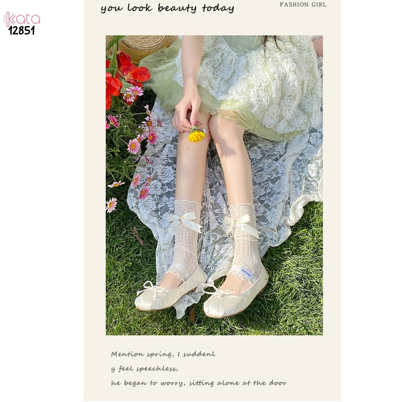 Ống tất ren lolita phong phong cách công chúa,ống tay nơ thời trang nữ 12851