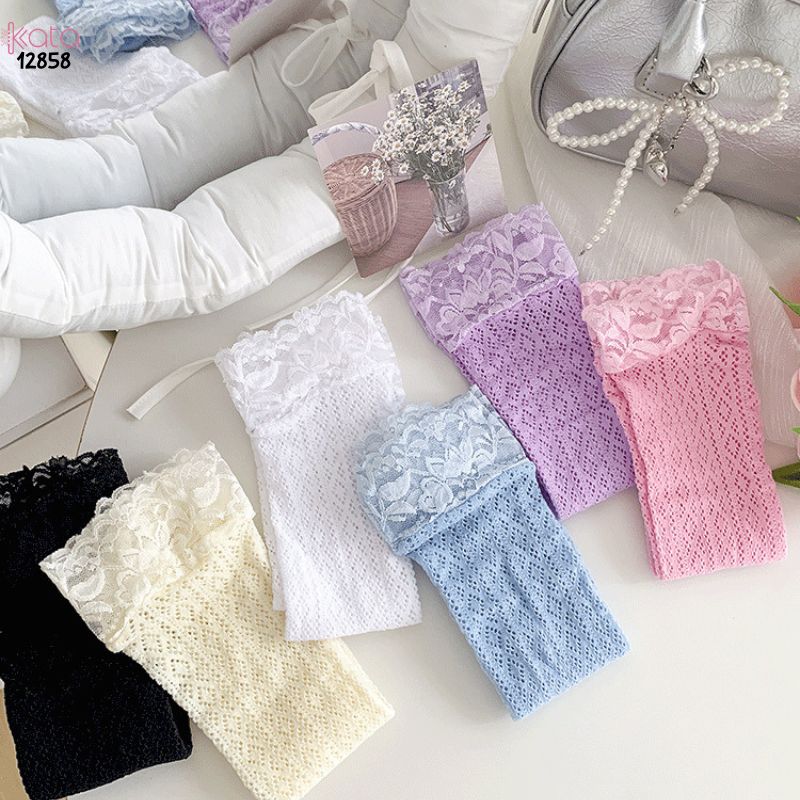 Tất ren lolita girly,vớ bắp chân mỏng mùa hè phong cách Nhật Bản nữ 12858