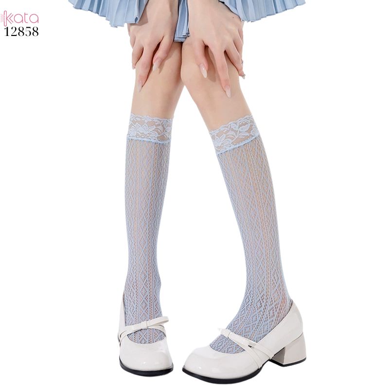 Tất ren lolita girly,vớ bắp chân mỏng mùa hè phong cách Nhật Bản nữ 12858