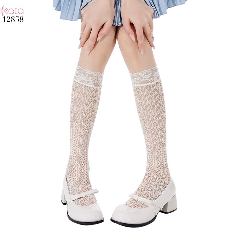 Tất ren lolita girly,vớ bắp chân mỏng mùa hè phong cách Nhật Bản nữ 12858