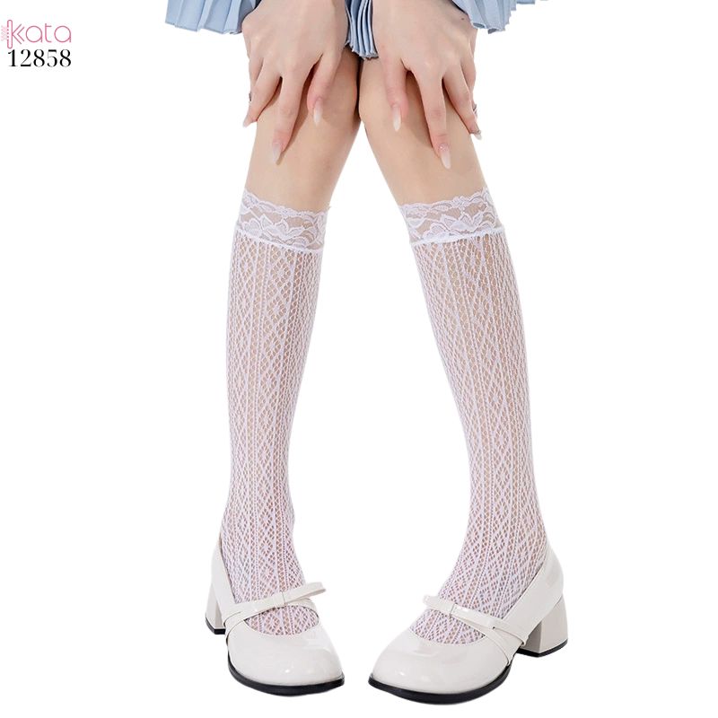 Tất ren lolita girly,vớ bắp chân mỏng mùa hè phong cách Nhật Bản nữ 12858