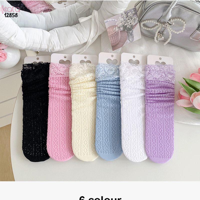 Tất ren lolita girly,vớ bắp chân mỏng mùa hè phong cách Nhật Bản nữ 12858