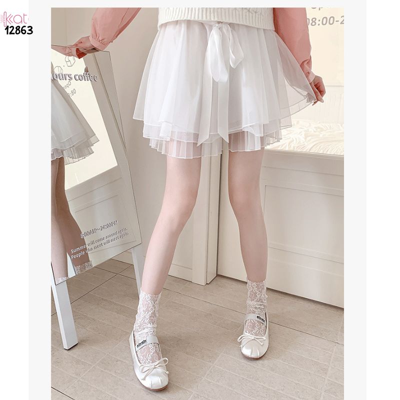 Tất ren mỏng mùa hè,vớ Lolita hoa nhỏ giữa bắp chân cao cấp 12863