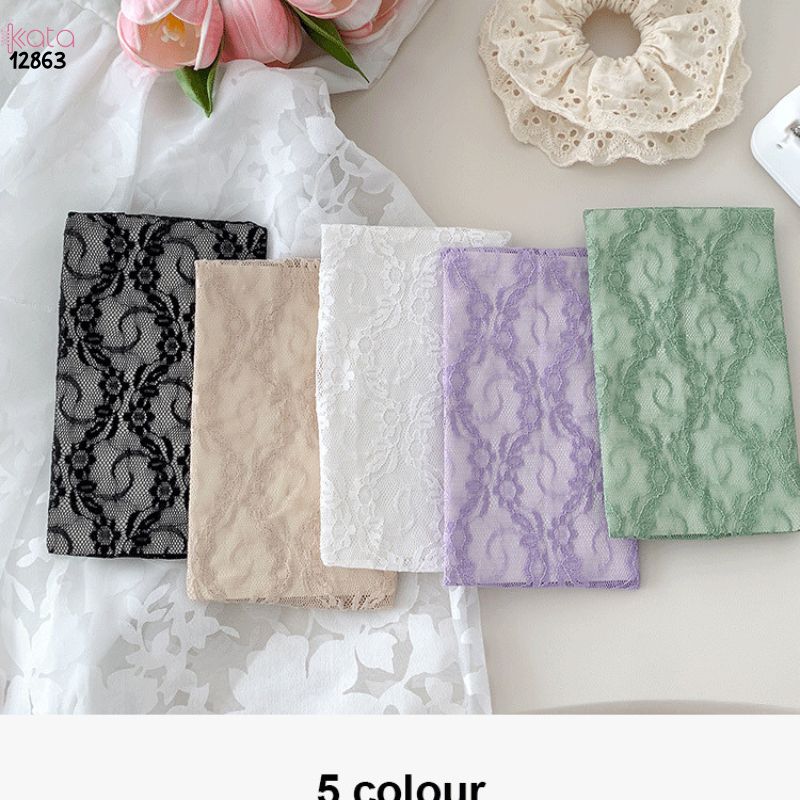 Tất ren mỏng mùa hè,vớ Lolita hoa nhỏ giữa bắp chân cao cấp 12863