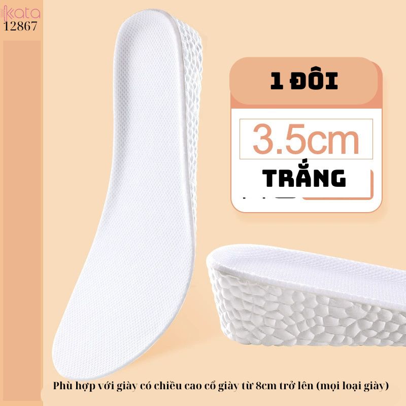Đế lót giày tăng chiều cao,lót hấp thụ sốc đàn hồi ,thoáng khí thấm hút mồ hôi Nam Nữ 12867