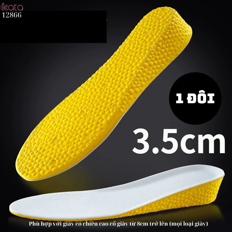 Đế lót giày tăng chiều cao,lót hấp thụ sốc đàn hồi ,thoáng khí thấm hút mồ hôi Nam Nữ 12867