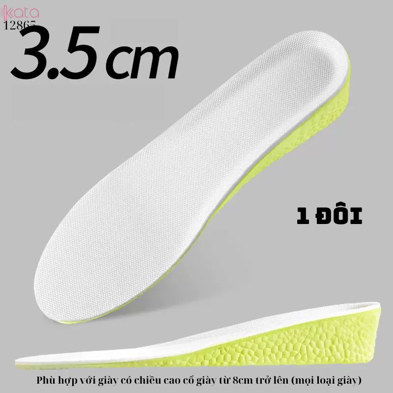 Đế lót giày tăng chiều cao,lót hấp thụ sốc đàn hồi ,thoáng khí thấm hút mồ hôi Nam Nữ 12867
