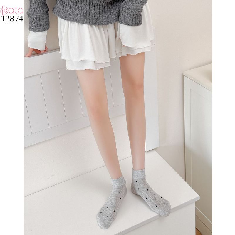 Tất bông mịn mỏng mát mùa hè,vớ ống ngắn thoáng khí chống trơn trượt 12874