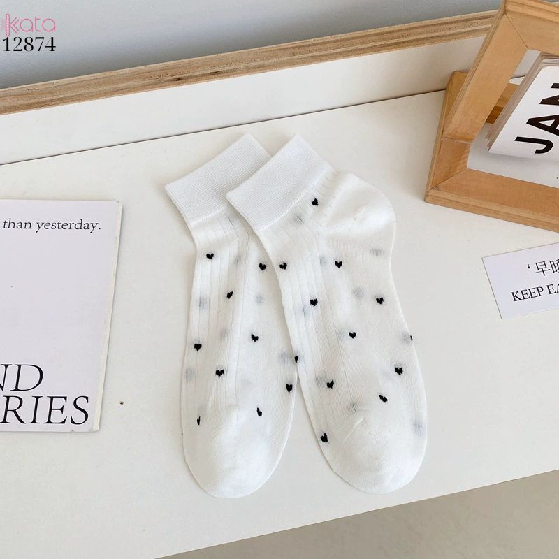 Tất bông mịn mỏng mát mùa hè,vớ ống ngắn thoáng khí chống trơn trượt 12874