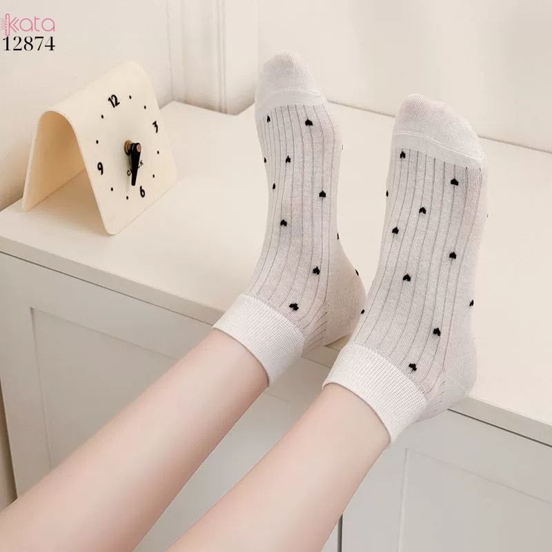 Tất bông mịn mỏng mát mùa hè,vớ ống ngắn thoáng khí chống trơn trượt 12874