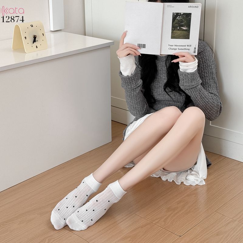 Tất bông mịn mỏng mát mùa hè,vớ ống ngắn thoáng khí chống trơn trượt 12874