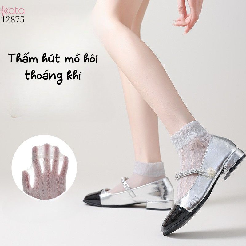 Tất trơn siêu mỏng Xuân Hè,mềm mại,chống trượt,chống tuột,thoáng khí 12875
