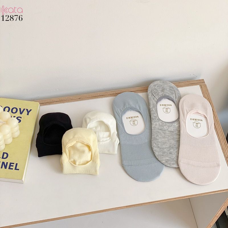 Tất thuyền silicone chống trượt,vớ bông mềm mịn mỏng mát mùa hè 12876