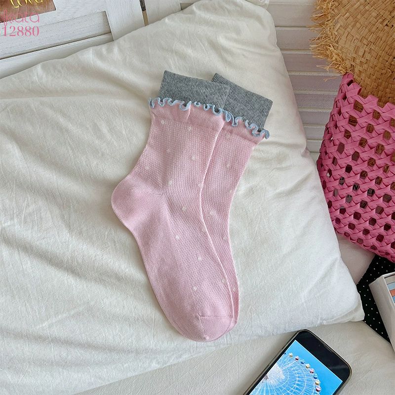 Tất thời trang ngọt ngào phong cách Hàn,vớ bông mềm mịn xuân hè 12880