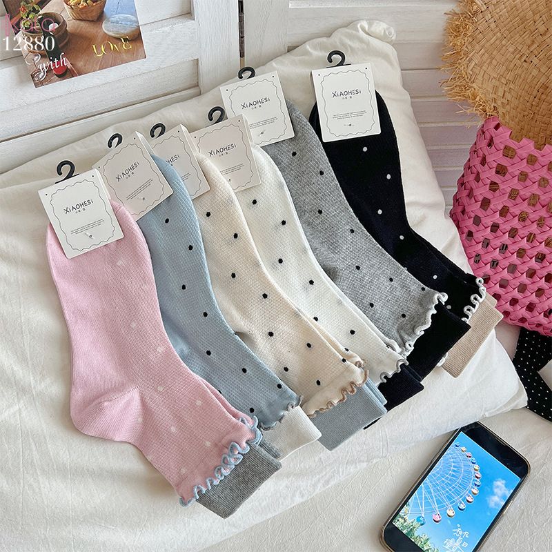 Tất thời trang ngọt ngào phong cách Hàn,vớ bông mềm mịn xuân hè 12880