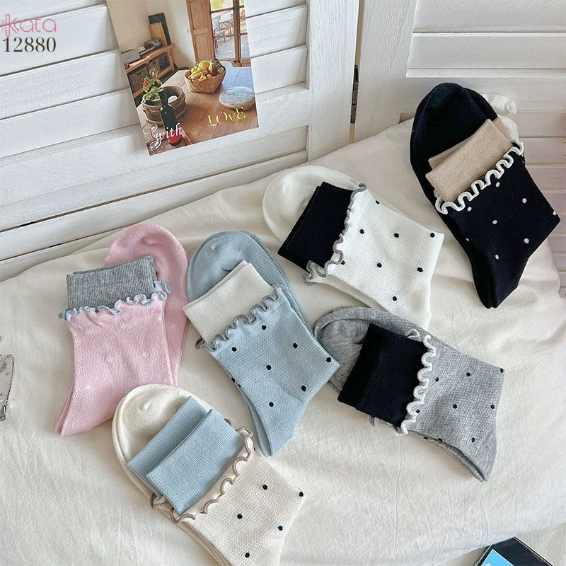 Tất thời trang ngọt ngào phong cách Hàn,vớ bông mềm mịn xuân hè 12880